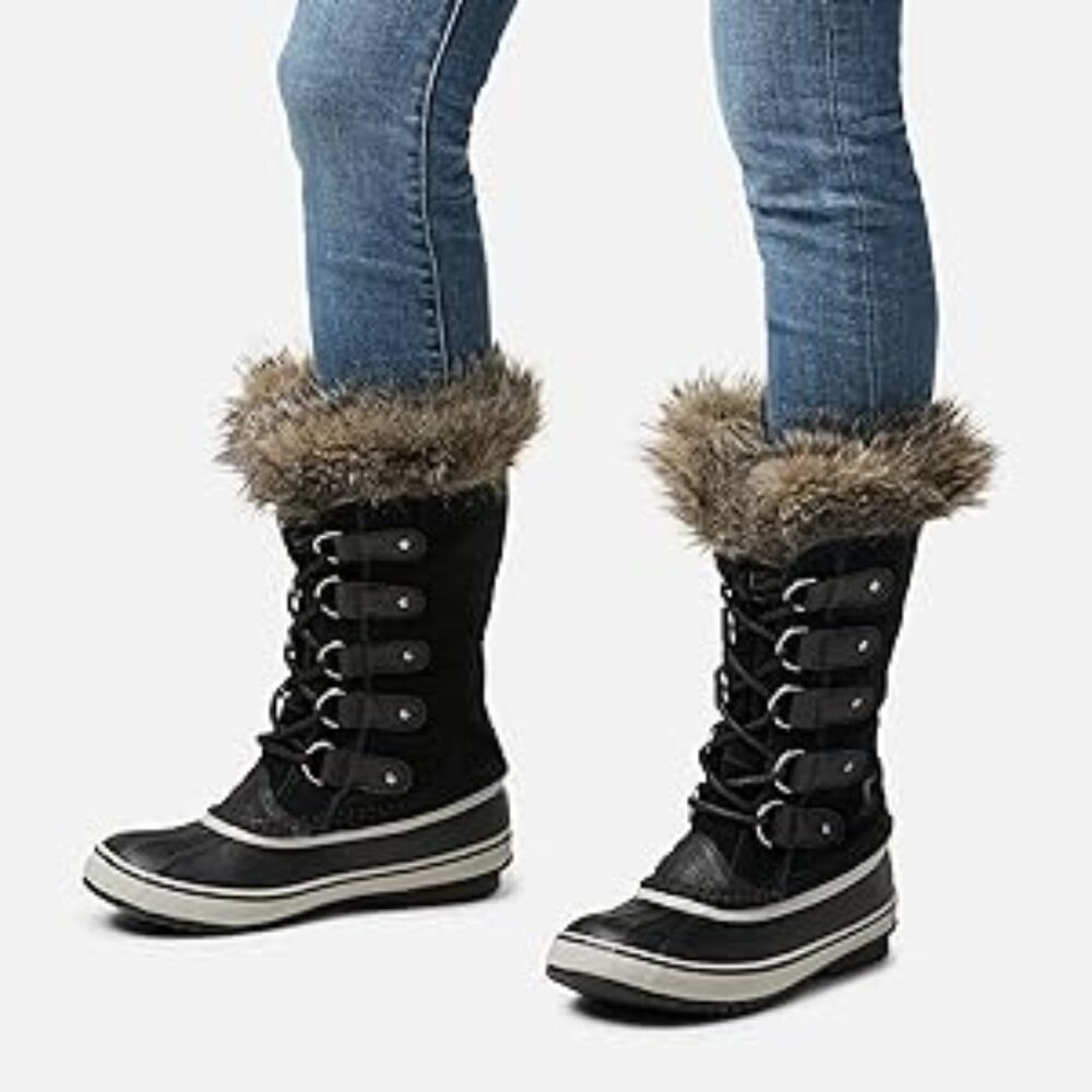 Sorel Women's Black Joan Of Arctic NL2332-920 Mid-Calf Winter Snow Boots‎ Size 6